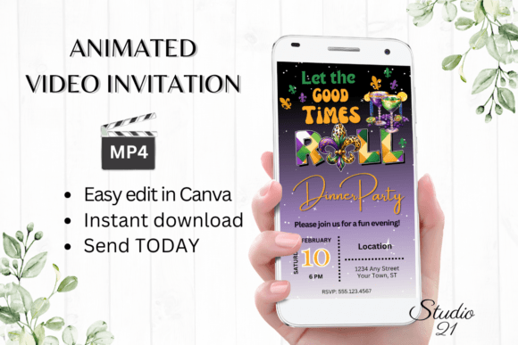Celebrate in Style: Your Digital Mardi Gras Invitation Template