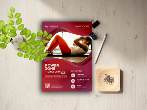 Elevate Your Gym's Marketing with This Clean Fitness Flyer