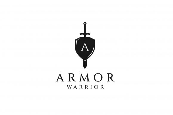 Forge a Powerful Brand with the Knight Shield Armor Sword Logo Design