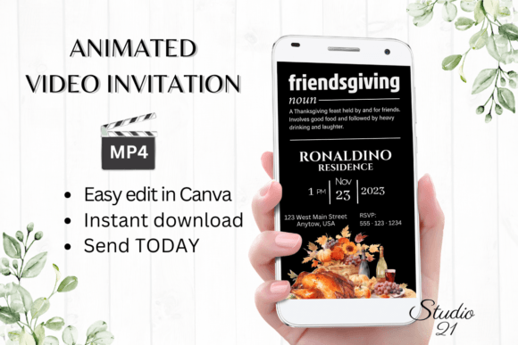 Friendsgiving Invitation (Thanksgiving): A Digital Template Guide