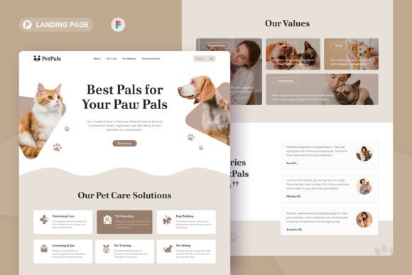 PetPals: A Clean Figma Template for Modern Vet Services