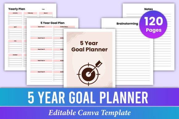 Transform Your Future: Mastering the 5 Year Goal Planner Canva KDP Interior