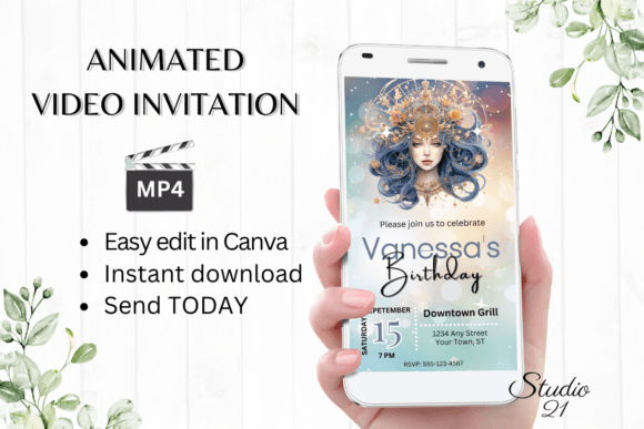 Zodiac Birthday Invitation - Virgo: A Modern Digital Template